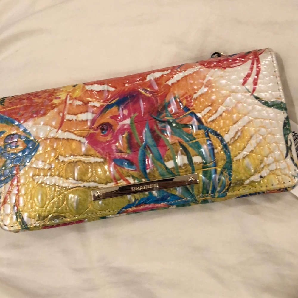 Brahmin Multicolor Croc-Embossed Wallet